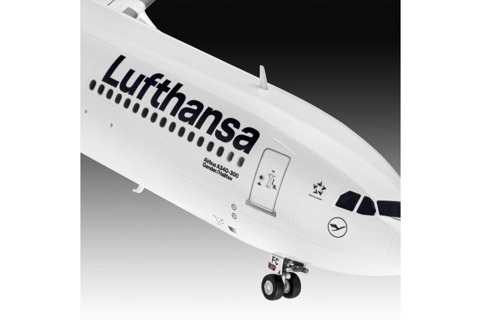 Plastic ModelKit letadlo 03803 - A340-300 Lufthansa New Livery (1:144)