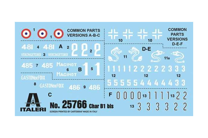 Model Kit tank 25766 - Char B1 Bis (1:56)