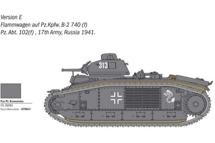 Model Kit tank 25766 - Char B1 Bis (1:56)