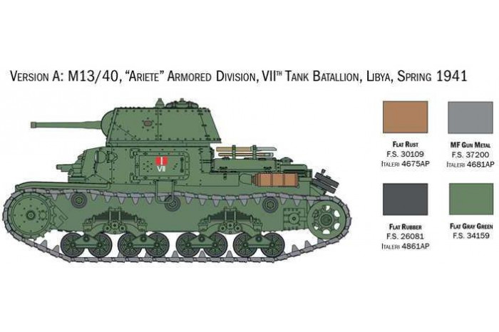 Model Kit tank 25768 - Italian tanks and semoventi (1:56)