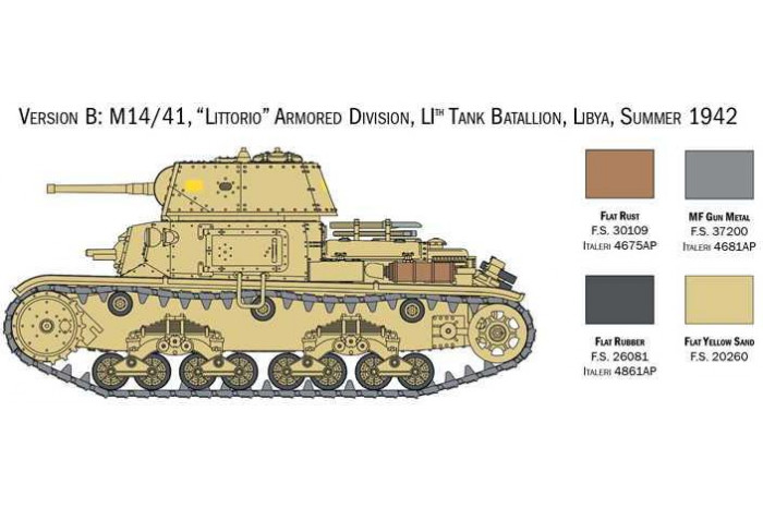 Model Kit tank 25768 - Italian tanks and semoventi (1:56)