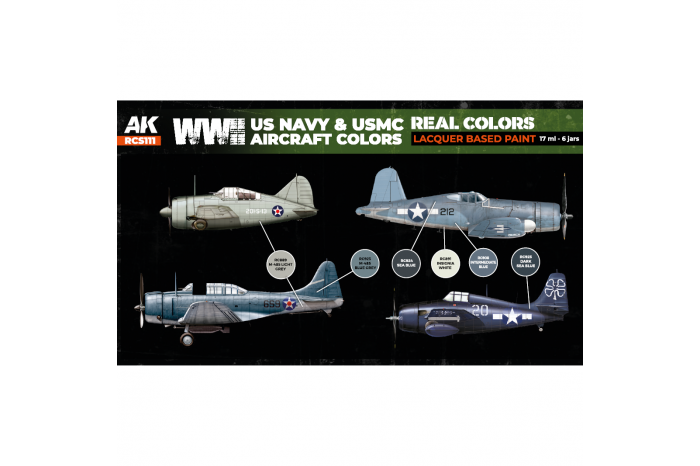WWII US Navy & USMC Aircraft Colors SET - RCS111