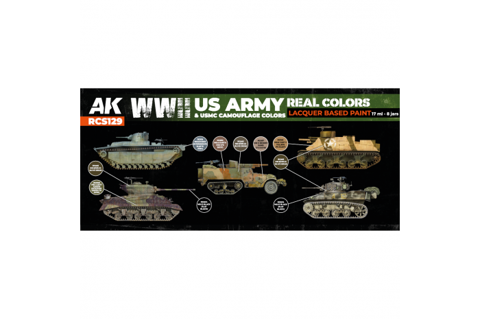 WWII US Army & USMC Camouflage Colors SET - RCS129