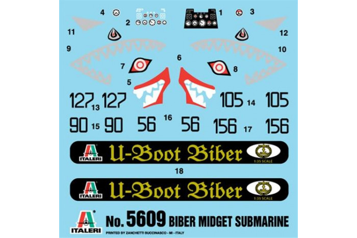 Model Kit ponorka 5609 - U-BOOT BIBER (1:35)