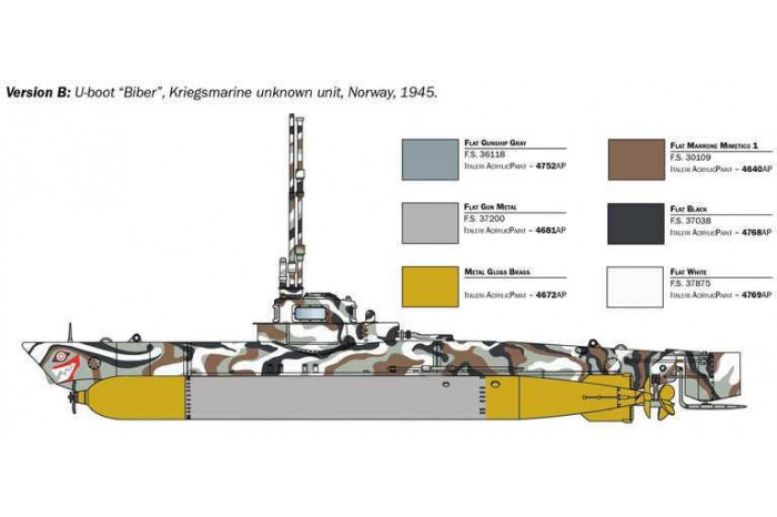Model Kit ponorka 5609 - U-BOOT BIBER (1:35)