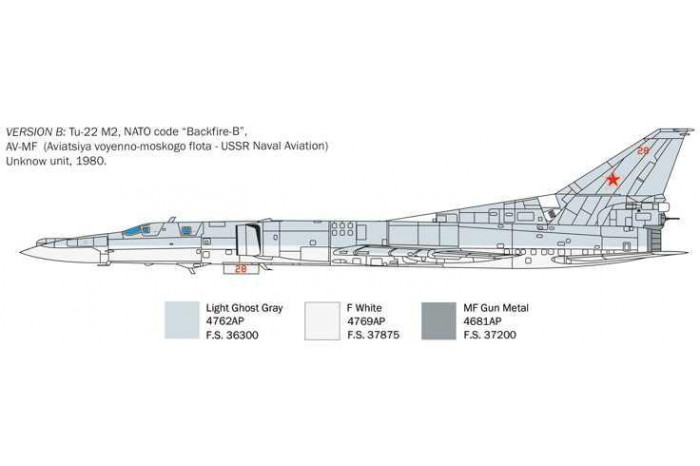 Model Kit letadlo 1440 - Tu-22 M3 BACKFIRE C (1:72)