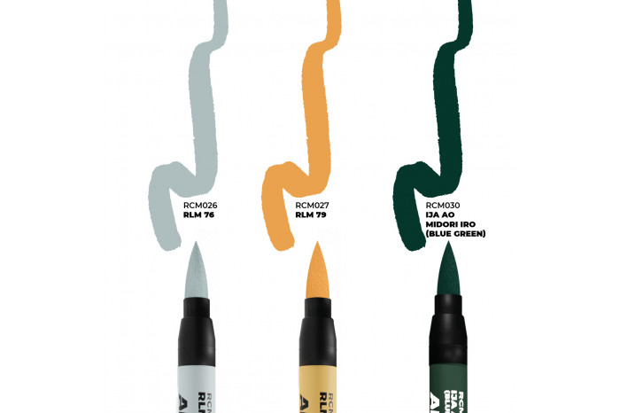 WWII AXIS AIRCRAFT SQUIGGLE CAMOUFLAGE COLORS - RCM111