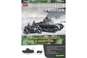 Model Kit military 13556 - German Panzer I Ausf.B & Motorcycle (1:35)