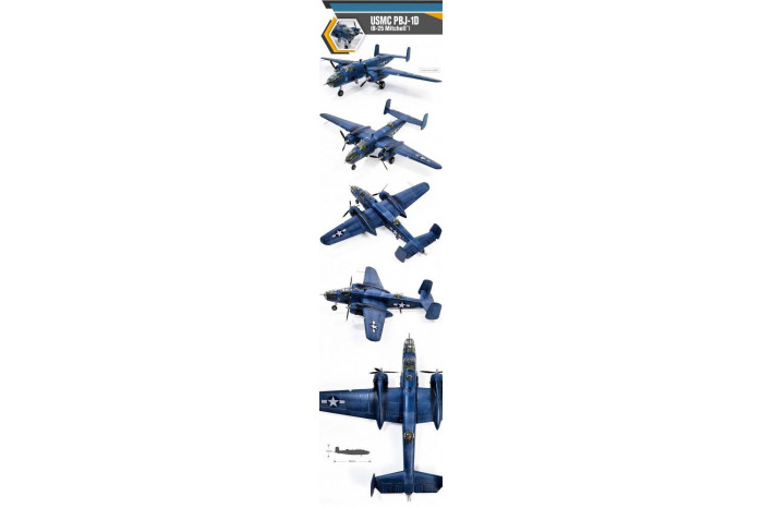 Model Kit letadlo 12334 - USMC PBJ-1D (B-25 Mitchell) (1:48)