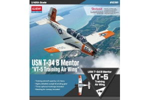 Model Kit letadlo 12361 - USN T-34B Mentor "VT-5 Training Air Wing" (1:48)