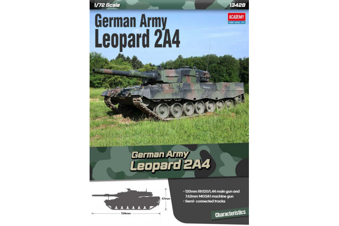Model Kit tank 13428 - German Army Leopard 2A4 (1:72)