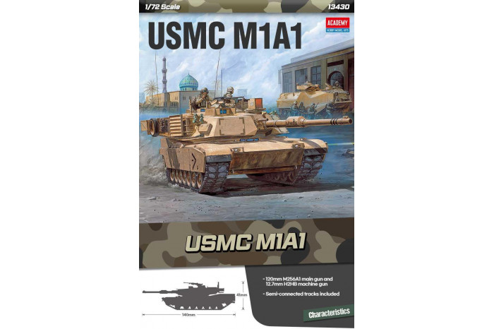 Model Kit tank 13430 - USMC M1A1 (1:72)