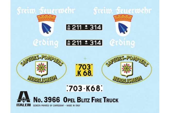 Model Kit truck 3966 - Opel Blitz Tank Truck (1:24)