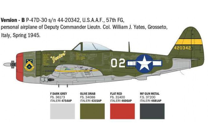 Model Kit letadlo 2835 - P-47D Thunderbolt (E.T.O.) (1:48)
