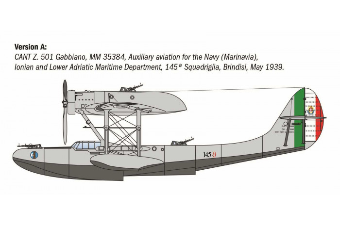 Model Kit letadlo 0112 - CANT Z-501 Gabbiano (1:72)