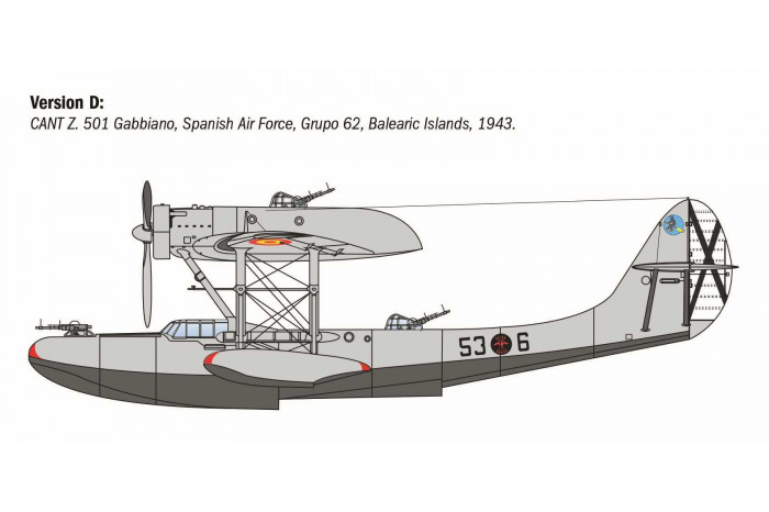 Model Kit letadlo 0112 - CANT Z-501 Gabbiano (1:72)