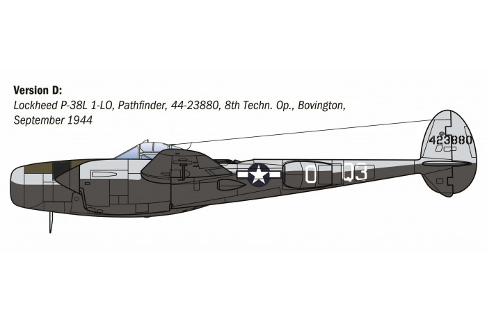 Model Kit letadlo 2834 - P-38J E.T.O. (1:48)