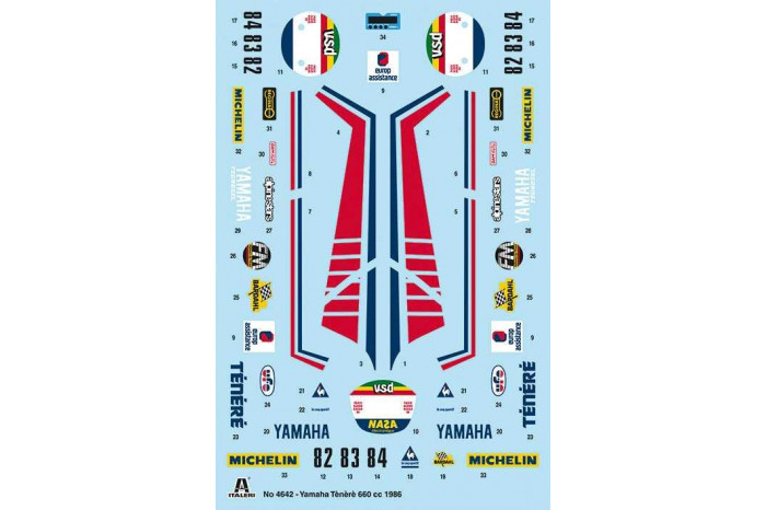 Model Kit motorka 4642 - Yamaha Tenere 660 cc Paris Dakar 1986 (1:9)