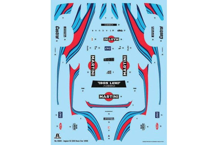 Model Kit auto 3669 - Jaguar XJ 220 Race Car (1:24)