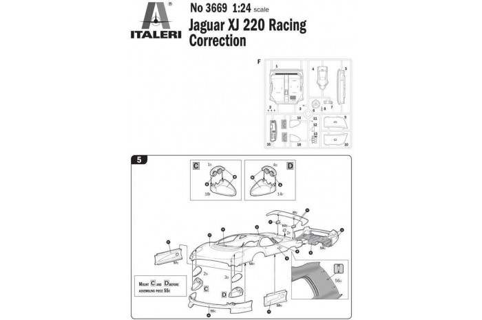 Model Kit auto 3669 - Jaguar XJ 220 Race Car (1:24)