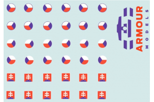 Obtlačky - insignie ČSLA, AČR, OSSR - 1:72 - 72DS009