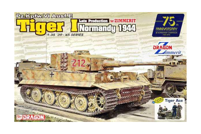 Model Kit tank 6947 - TIGER I LATE w/ZIMMERIT NORMANDY (1:35)