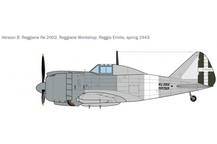 Model Kit letadlo 1472 - Reggiane Re.2002 Ariete (1:72)