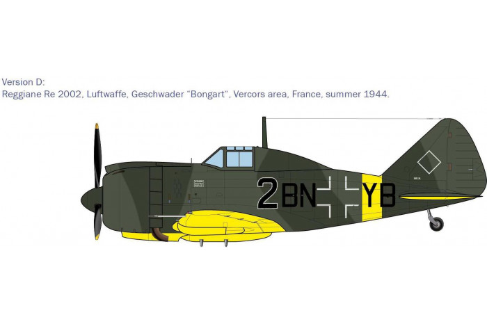 Model Kit letadlo 1472 - Reggiane Re.2002 Ariete (1:72)