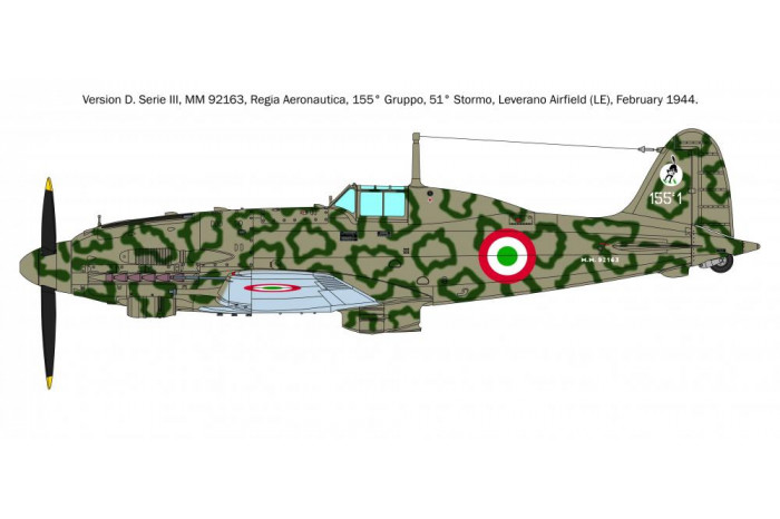 Model Kit letadlo 2519 - Macchi MC.205 "Veltro" (1:32)