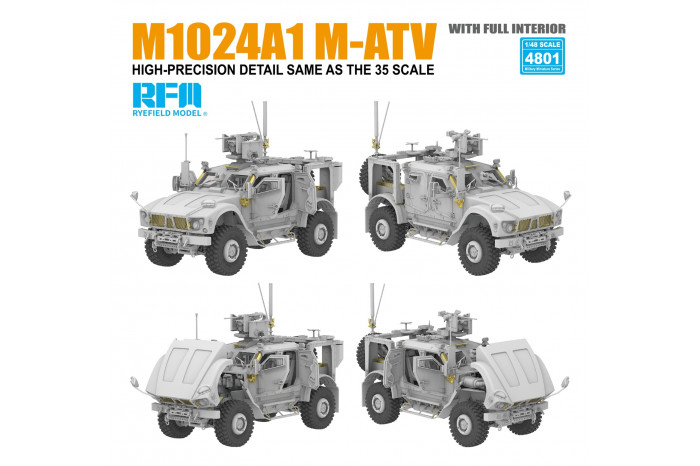 M1024A1 M-ATV MRAP w/FULL INTERIOR (1:48) - 4801