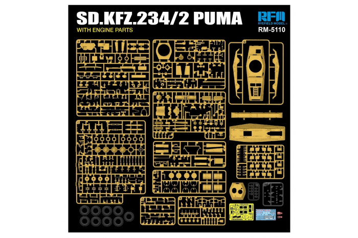 Sd.kfz 234/2 PUMA WITH ENGINE PARTS (1:35) - 5110
