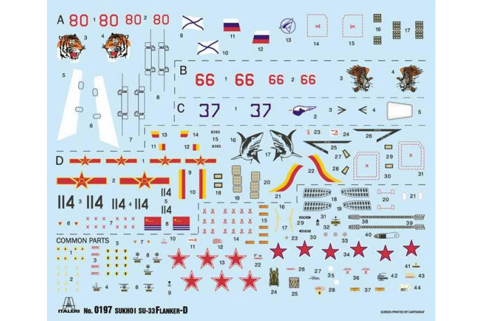Model Kit letadlo 0197 - SUKHOI SU-27 D "SEA FLANKER" (1:72)