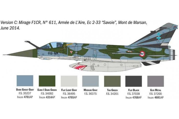 Model Kit letadlo 2839 - Mirage F.1 C/CR (1:48)