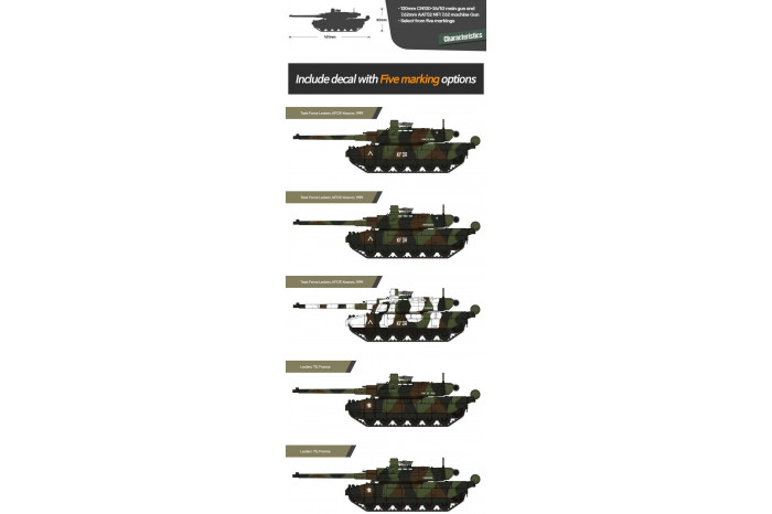 Model Kit tank 13427 - French Army Char Leclerc (1:72)