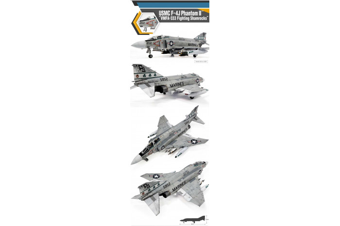 Model Kit letadlo 12356 - USMC F-4J Phantom II "VMFA-333 Fighting Shamrocks" (1:48)