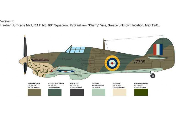 Model Kit letadlo 2838 - Hurricane Mk.I aces (1:48)