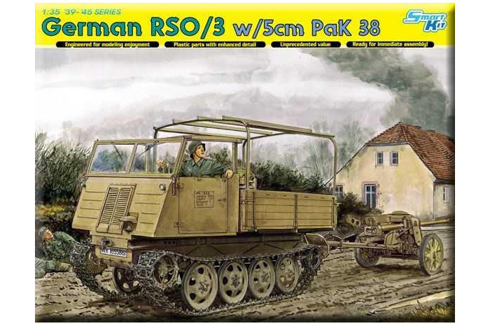Model Kit military 6684 - GERMAN RSO/03 ARTILLERY TRACTOR w/5cm PaK 38 (SMART KIT) (1:35)