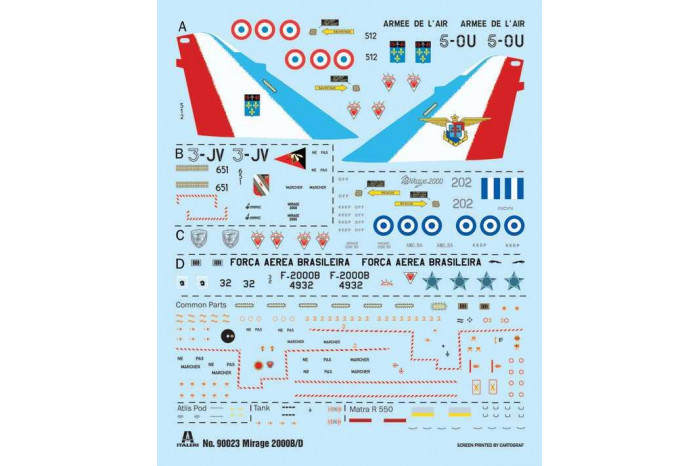 Model Kit letadlo 90023 - Mirage 2000 D (1:72)