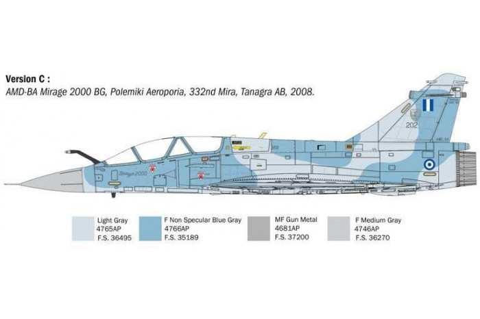 Model Kit letadlo 90023 - Mirage 2000 D (1:72)