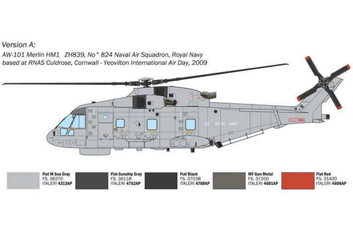 Model Kit vrtulník 1486 - AW-101 Merlin HM.1 (1:72)