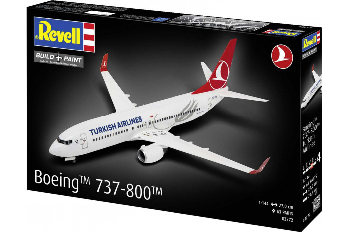 Plastic ModelKit letadlo 03772 - Boeing 737-800 "Turkish Airlines" (1:144)