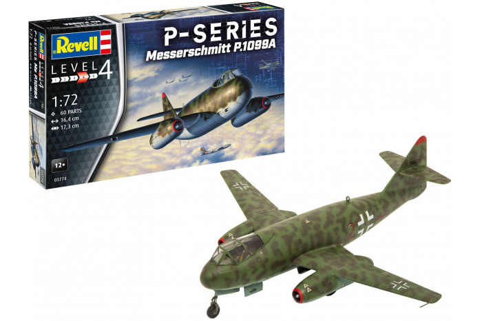 Plastic ModelKit letadlo 03774 - Messerschmitt P.1099A - P-Series (1:72)