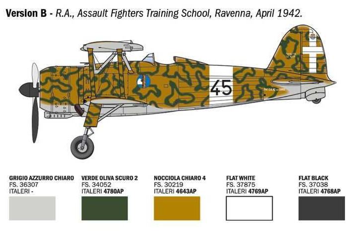 Model Kit letadlo 2842 - FIAT CR.42 Falco Assault/Night Fight (1:48)