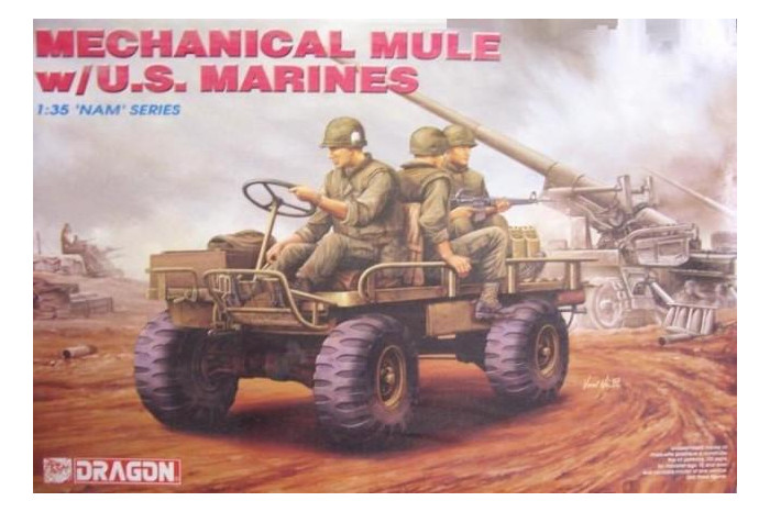 Model Kit military 3317 - MECH.MULES w/US MARINES (1:35)