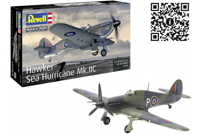 Plastic ModelKit letadlo 03768 - Hawker Sea Hurricane Mk.IIC (1:32)