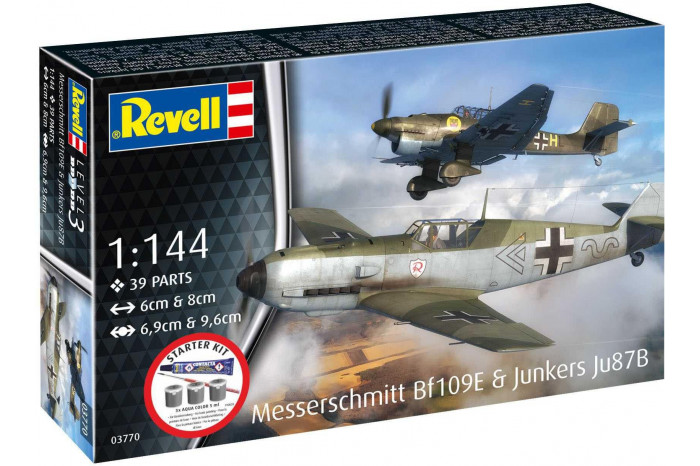 Starter Kit letadlo 73770 - Messerschmitt Bf109E & Ju87B Stuka (1:144)