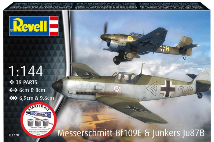 Starter Kit letadlo 73770 - Messerschmitt Bf109E & Ju87B Stuka (1:144)