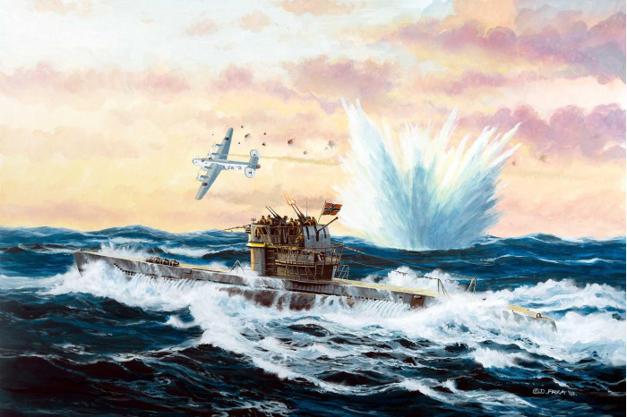 Starter Kit ponorka 75154 - German Submarine Type (1:350)