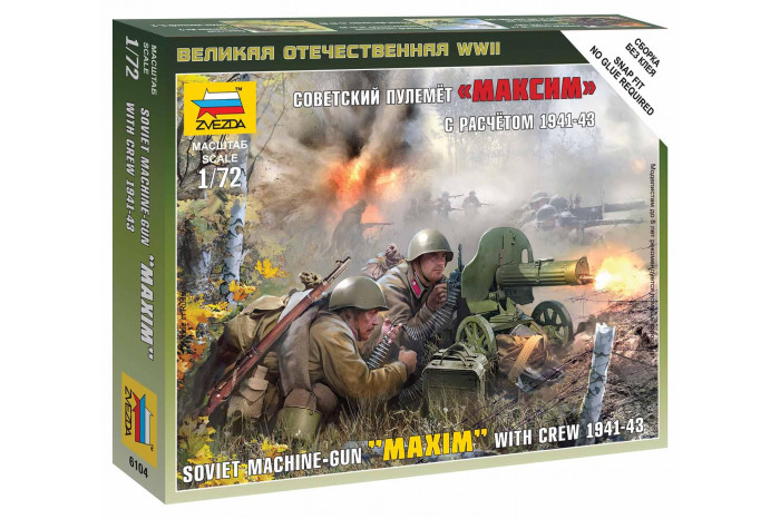 Wargames (WWII) figurky 6104 - Soviet Machinegun Crew 1941 (1:72)