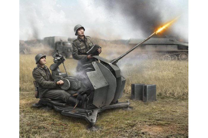 Wargames (WWII) letadlo 6117 - German Anti-Aircraft Gun with Crew (1:72)